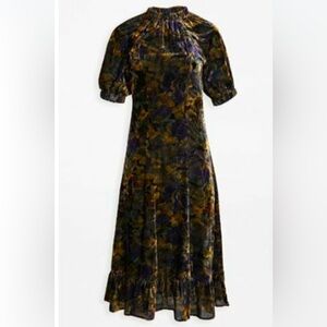 SEA Multi Dogwood Floral Drop Shoulder Midi Dress
